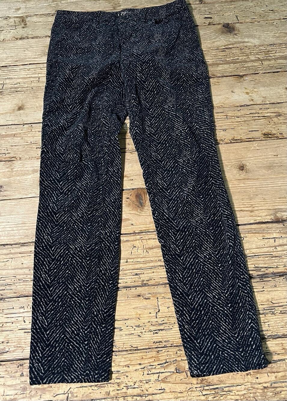 Ann Taylor Loft Women’s 26/2 Black/ Beige Chevrons Super Skinny Pants -NWOT